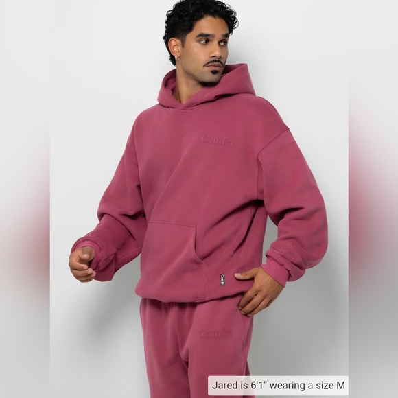Comfrt Other - Comfrt Minimalist Hoodie Unisex In Berry Color